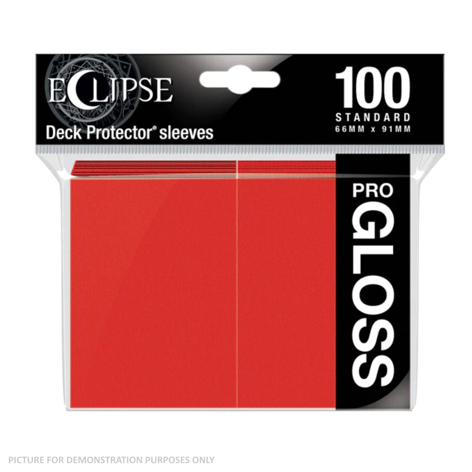 Ultra Pro Eclipse Gloss Standard Deck Protector Sleeves 100ct - Red